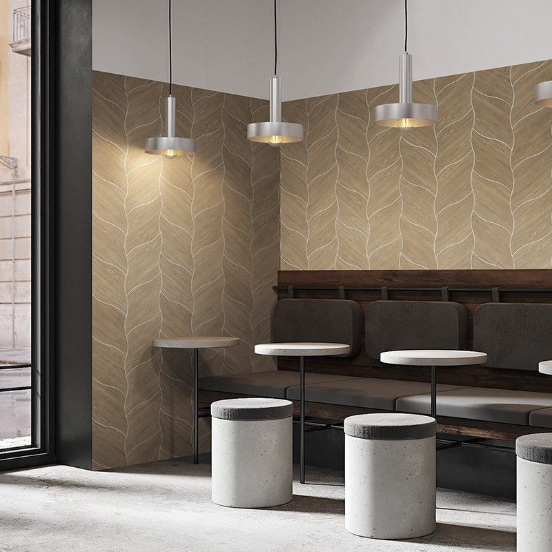 Fish love sugar special-shaped wood grain tile bedroom imitation solid wood floor tile guest dining room wall floor tile individual character Japanese wood grain brick