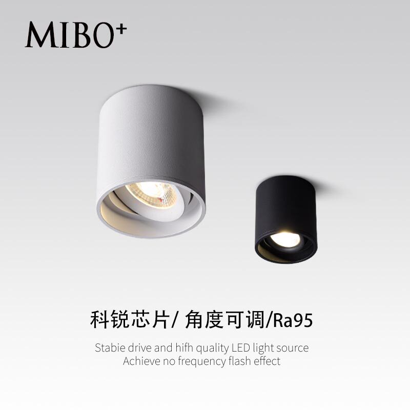 Surface mounted spotlight LED ceiling light home without main light background wall adjustable angle cob small ceiling surface mounted downlight