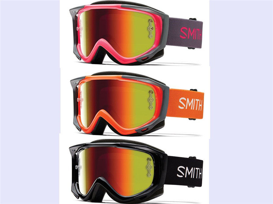 2016 Smith Fuel v 2 Swear-X cycling glasses Red Mirror Send Transparent Lens