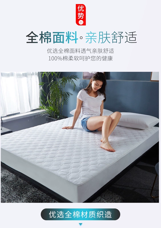 Giường cotton Playboy Tấm che bụi đơn mảnh Nệm bảo vệ Simmons bao gồm tất cả các tấm trải giường có thể tháo rời bao gồm - Trang bị Covers