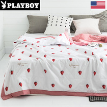 Playboy air conditioning quilt summer cool quilt pure cotton cotton summer quilt thin summer double quilt Single spring and autumn quilt core