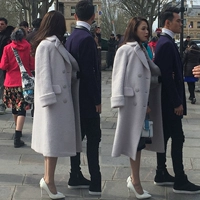 Ngôi sao mùa xuân và mùa thu 2019 của phụ nữ Chen Qiaoen với phiên bản Hàn Quốc của chiếc áo khoác len dài tay dày. - Áo Hàn Quốc mẫu áo măng tô nữ đẹp 2019