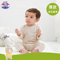 Baby Summer Suit Thin color cotton long sleeves Split Sleeping Clothes Home Conserved Newborn Baby Underwear Air Conditioning Suit