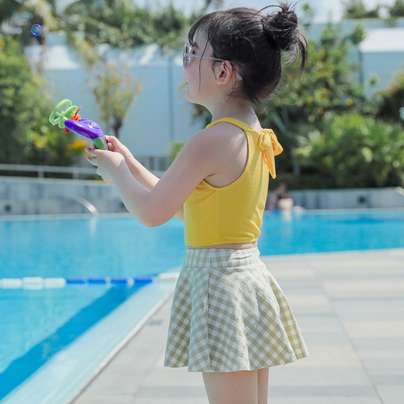 New hot spring children's swimsuit girl split bikini princess cute baby girl swimsuit parent-child mother and daughter