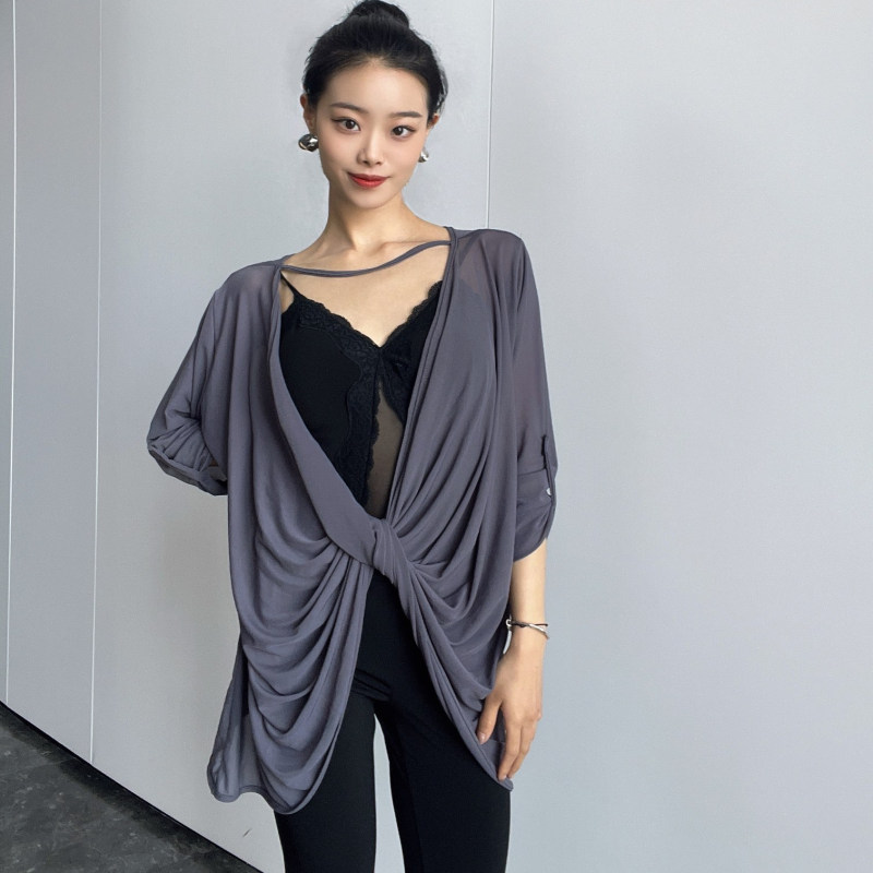Softchen Zoev Cross-Over Yoga Cover-Up for Women, Loose Latin Dance Practice Wear, Slimming Dance Wear for Women Softchen Zoev Cross-Over Yoga Cover-Up for Women, Loose Latin Dance Practice Wear, Slimming Dance Wear for Women