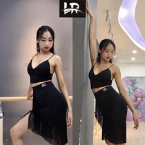 SOFTCHEN LR Latin dance adult female practice suit bag hip slim display leg long tassel skirt 007
