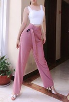 SOFTCHEN MIU Latin modern dance wide leg pants adult female high waist show leg length high cover meat wild 048