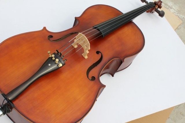 High-grade natural tiger pattern cello handmade professional performance good tone sub-bright light violin