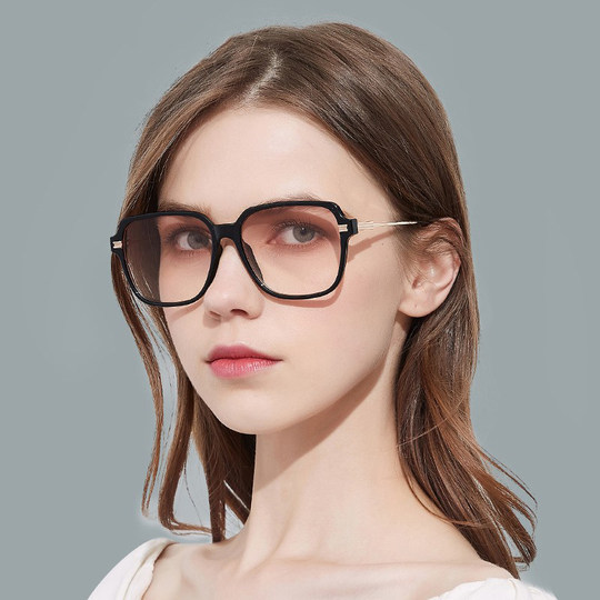 Korean Style Celebrity Trendy Hong Kong Style Retro Square Frame Face-Slimming Street Style Sunglasses for Men and Women, Yellow and Tea-Colored Sunglasses