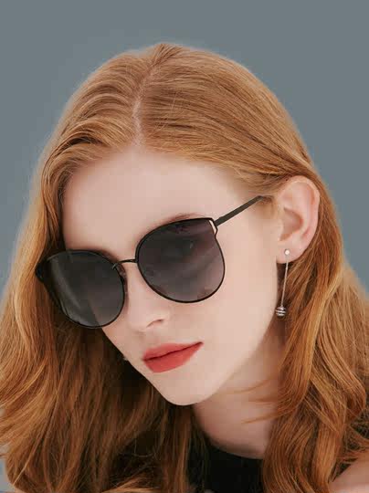 Sunglasses for Women, Anti-Uv, Polarized, Retro, Sun Protection, Cat-Eye Sunglasses, Korean Style, Sunshade, Elegant, Fashionable, Driving