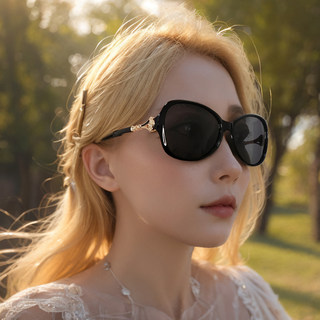 2025 New Sunglasses European and American Trendy Fashion Sunglasses for Women Korean Style Retro Small Frame Polarized Elegant and Unique Front