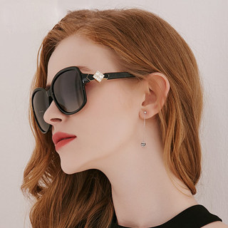 Sunglasses for Women, Korean Style Trendy Sunglasses for Women, Anti-Uv Square Large Rhinestone Driving Polarized Tr90 Anti-Sunburn
