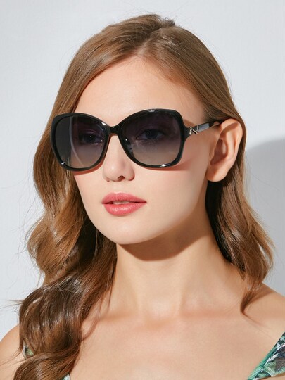 Sunglasses for Women, Anti-Uv, Polarized, Rhinestone, Fashionable, Small Face, Driving Sunglasses, Korean Style, Trendy, Beach Sun Protection, Sunshade