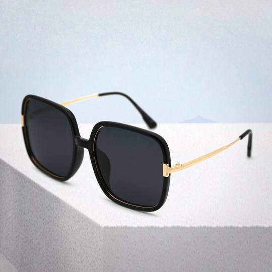 Sunglasses for women, anti-UV polarized 2025 new style, large face square frame, fashionable ladies driving glasses, sunglasses for women, trendy