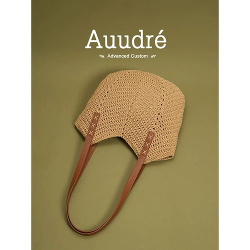 Плетеная соломенная вместительная и большая сумка через плечо, пляжная сумка на одно плечо