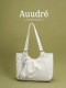 Auudre Niche Design Polka Dot Single Shoulder Underarm Bag for Women 2026 New Summer Large Capacity Commuter Tote Bag