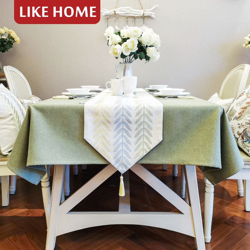 Table flag fabric tablecloth waterproof oil-proof cotton linen simple TV cabinet square small fresh Nordic coffee table mat tablecloth