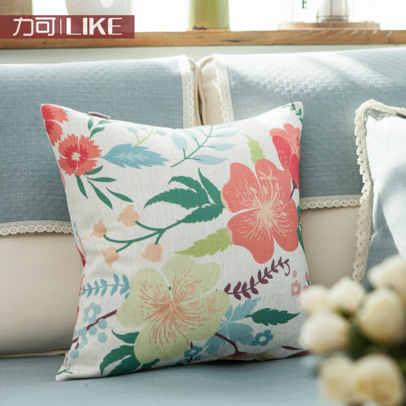 Original New cushion cover pillow case pillow cushion cushion cushion cushion cushion bag pillow cotton and linen Nordic countryside without core printing