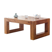 Old elm tatami tea table bay window table Japanese solid wood kang table Arhat bed coffee table Chinese culture table low tea table kang table