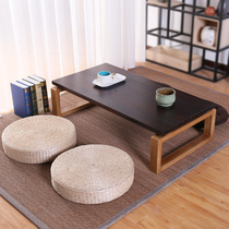  Japanese-style solid wood tatami bay window coffee table Chinese study table Low tea table Floor platform Balcony Kung Fu tea table windowsill bay window table
