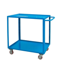 Trolley pull mute iron plate trolley trolley trolley folding pull cargo four-wheel office trailer four-wheel mute