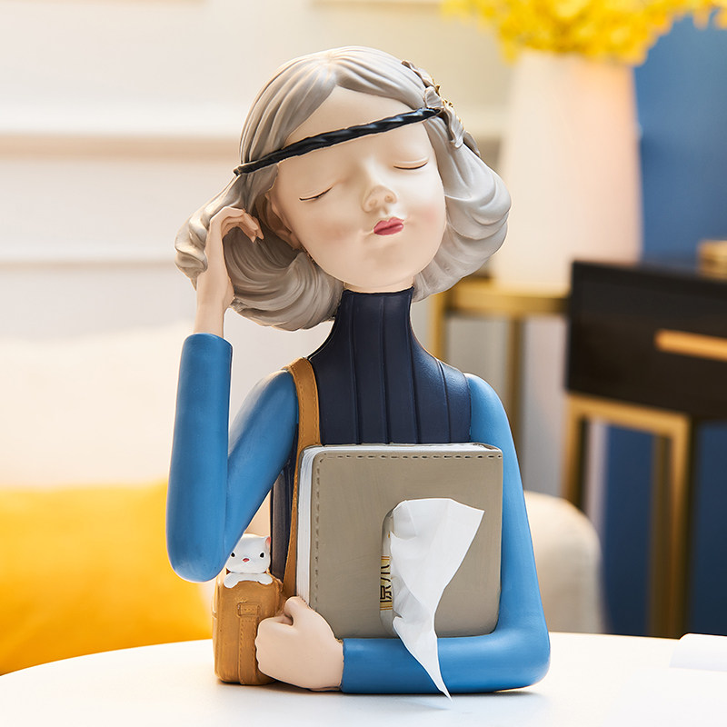 Eurostyle Light Lavish Living Room Creative Minima Modern Multifunction Paper Towel Box Home Remote Control Bathroom Toilet Paper Box Pendulum