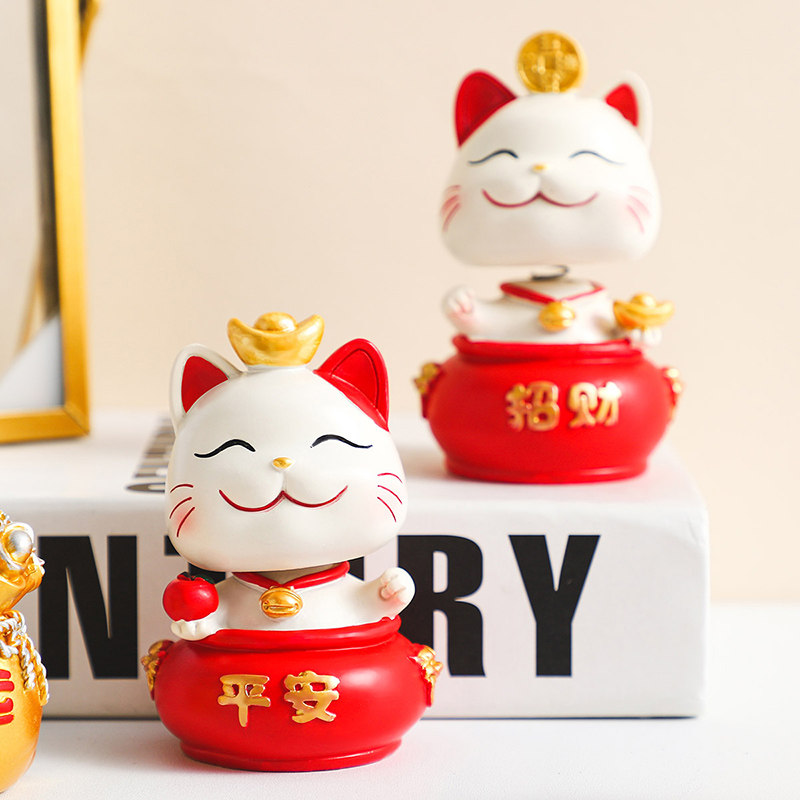 Creative modern minimalist Cartoon Cute Ecstasy cat swing piece Home Accessories Desktop On-board Cashier Counter Xuanguan