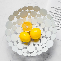 Nordic creative shop hollow fruit plate light luxury fruit plate decoration modern simple office coffee table decoration