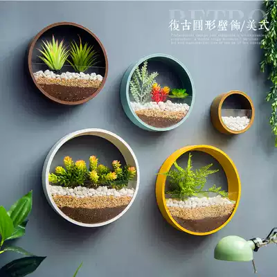 Nordic creative kindergarten staircase wall Wall dining room decoration pendant living room wall green planting Wall wall hanging