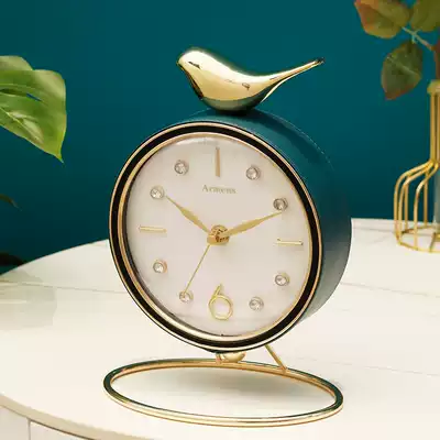 Light luxury desktop table clock Living room household clock decoration table clock Nordic simple modern desktop countertop pendulum clock sitting clock