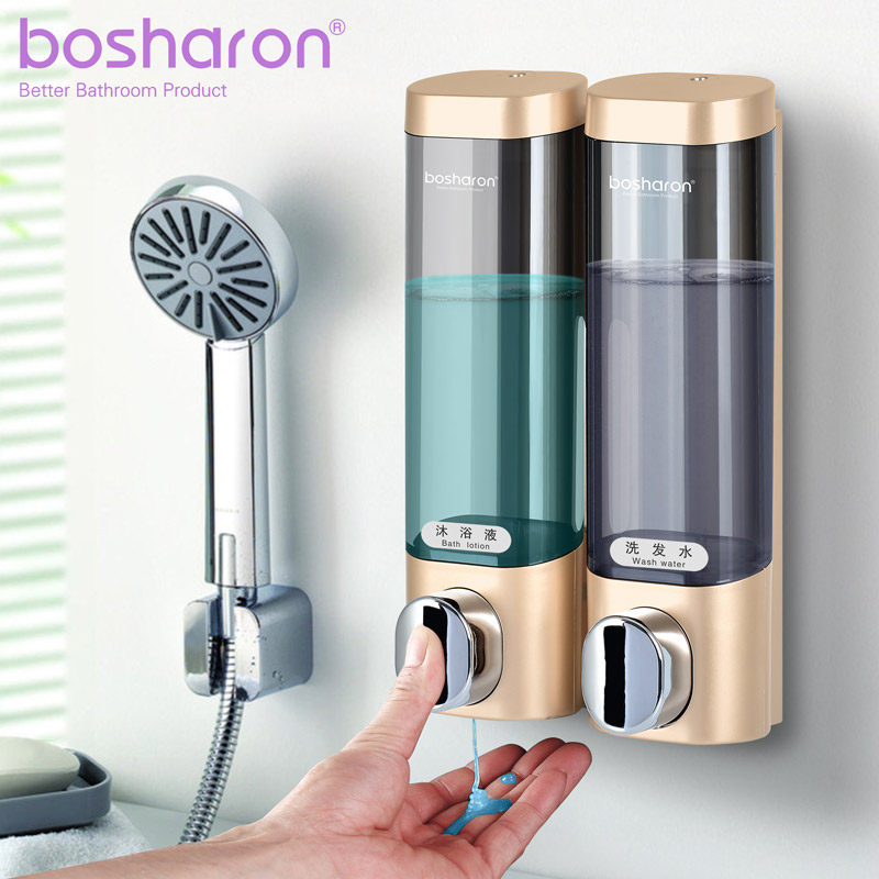 Hotel hand sanitizer wall hanger punch-free press bottle shampoo shower gel box wall-mounted home wall-mounted