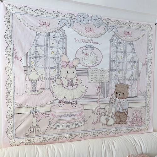 Девочки мечта Карта Магазин Оригинальный дизайн балет барелы медведь подвесной матч симпатичный фоновый фронт