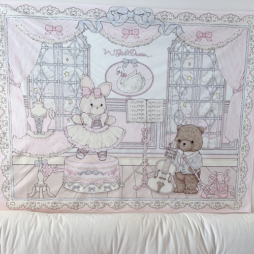 Девочки мечта Карта Магазин Оригинальный дизайн балет барелы медведь подвесной матч симпатичный фоновый фронт