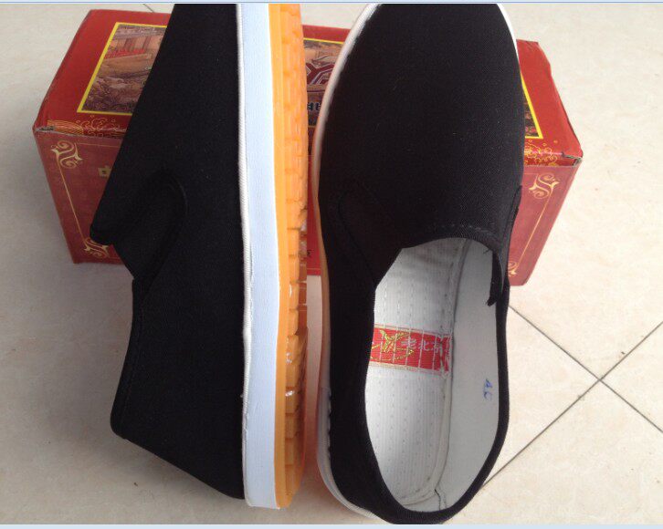 Hong Kong art cloth shoes men's and women's cloth shoes work shoes black cloth shoes driver's shoes foam plus layer beef tendon sole