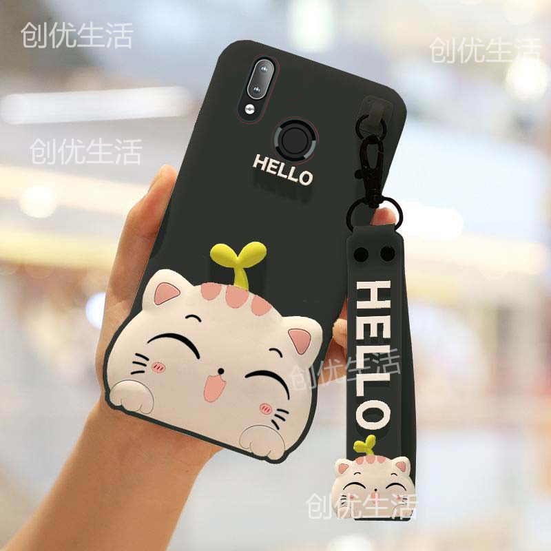 Gạo đỏ Note7 vỏ điện thoại di động kê gạo đỏ Note7pro bộ silicon chống rơi toàn diện nữ hoạt hình mèo dễ thương - Phụ kiện điện thoại di động ốp lưng realme c15