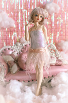 (Yu Yu Sauce) BJD SD10 16 Girls MSD Baby Dress Sequin Dress *Pink Shiny Bright*