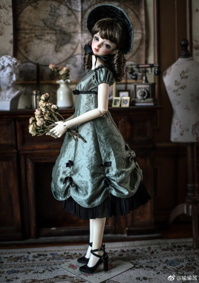 (Yu Yu sauce) BJD SD SDGR MSD 3 points 4 points baby clothes * green dress little lady * dress dress dress