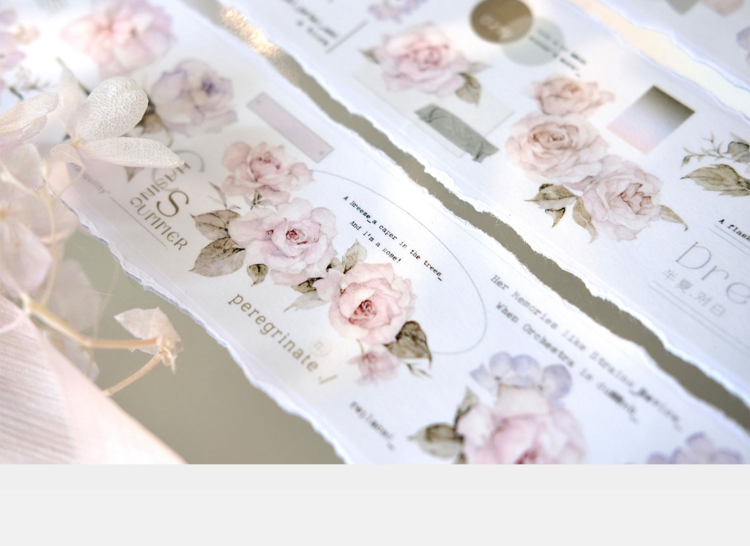 【預售】Vol4 春嫵花間 雀斑茶新品手帳膠帶 和紙/PET - 膠紙/膠帶/紙膠帶 - 紙 藍色