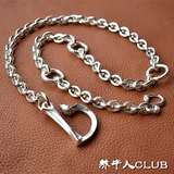 Изысканные штаны, бумажник на цепочке, цепочка ручной работы, серебро 990 пробы, серебро 925 пробы