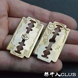 Медное лезвие ручной работы, ожерелье, брелок, подвеска