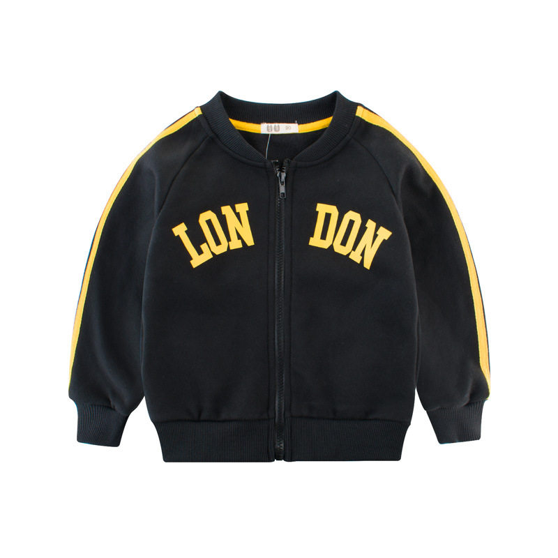 2021 Korean version of the boy clothing spring and winter new children's velvet coat warm boy coat baby clothes tide children