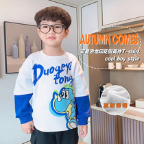 Boys jacket Han Edition Fall and Winter Clothing for small and medium childrens handsome dinosaur warm tops baby sleeves