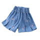 ເດັກຍິງ Tencel denim ສັ້ນ skirt 2024 ວິທະຍາໄລ summer summer ບາງ skirt pleated ສໍາລັບເດັກນ້ອຍຂະຫນາດນ້ອຍແລະຂະຫນາດກາງແລະເດັກຍິງເດັກນ້ອຍ