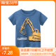 Children's cotton short-sleeved T-shirt 2022 summer children's clothing new boy excavator baby sweat-absorbing foreign style shirt tide