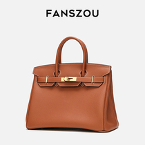 Hillenburg Upscale Series Womens Bag Fasted TOGO Bull Leather Platinum Bag Handheld Atmospheric Single Shoulder Bag Slanted Satchel