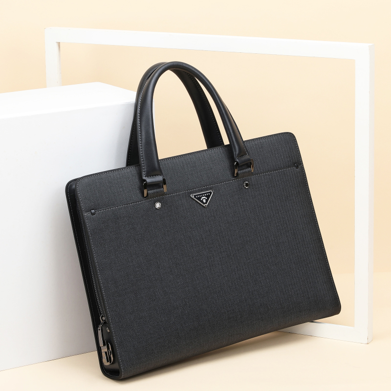 (Designer Style) Fashion Texture Password Lock Men's Business Simple Briefcase Horizontal Leather Computer Handbag