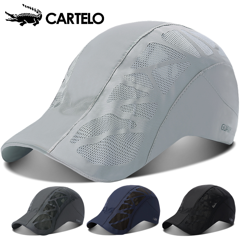 Crocodile men's summer new outdoor leisure forward duck tongue beret thin sunscreen sunscreen middle-aged sun hat