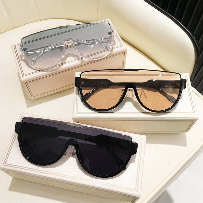 Japanese GP Pilot half-frame sunglasses male and female transparent trendy personality semicircle glasses lovers sunglasses