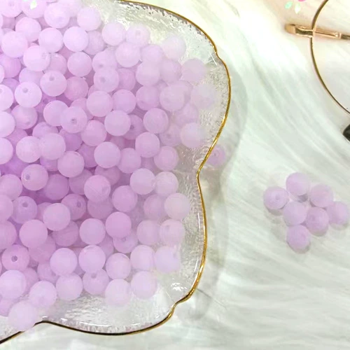 Прозрачное матовое акриловое украшение-шарик, бусины, серьги, браслет, аксессуар, аксессуары, 8мм