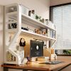 Hole board desktop storage rack household desk bookshelf vertical multi-layer iron storage rack student book organization rack